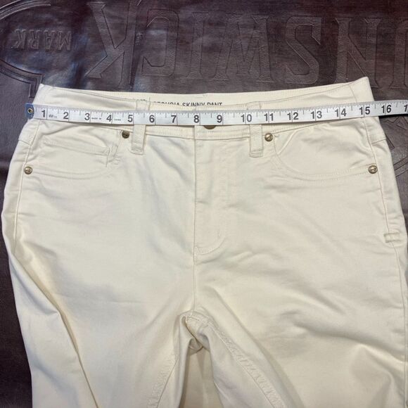 Toad & Co. Sequoia Skinny Pant Ivory Womens 6 Organic Cotton Spring Preppy - Picture 15 of 15